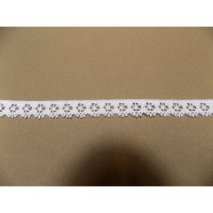 Pamut szélcsipke, fehér 1 cm sz.