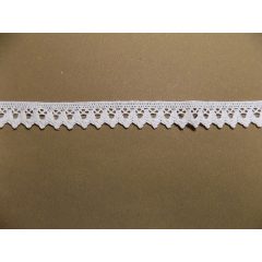 Pamut szélcsipke, fehér 1,5 cm sz.