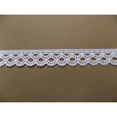 Pamut szélcsipke, fehér 2,5 cm sz.