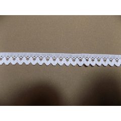 Pamut szélcsipke, fehér 1 cm sz.
