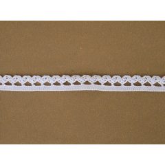 Pamut szélcsipke, fehér 1 cm sz.