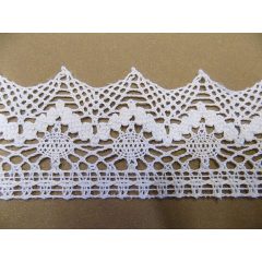 Pamut szélcsipke fehér 5 cm sz.