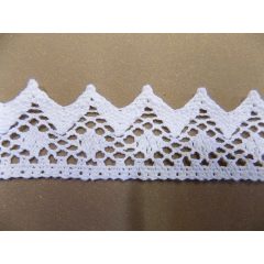 Pamut szélcsipke fehér 4 cm sz.