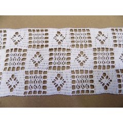 Pamut köztes csipke, fehér 8 cm sz.