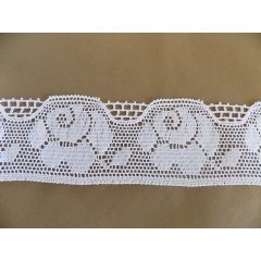 Pamut szélcsipke, fehér 9 cm
