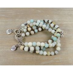 Karkötő, ásványékszer 4 soros 