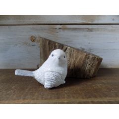 Madár figura fehér csillámos 10x8x6   /k2/+