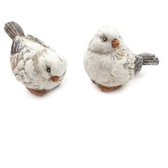 Kőhatású kismadár figura, barnás  két féle 7x6 cm  +