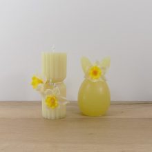 Halvénysárga húsvéti gyertyák { 2 féle }