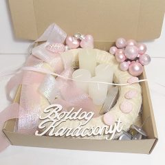 Adventi koszorú DIY box ( rózsaszín)