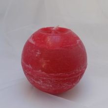 Gömb gyertya piros  Ø:12cm /1/+