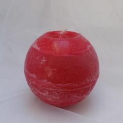 Gömb gyertya piros  Ø:12cm /1/+