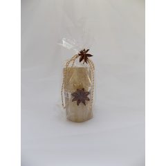 Díszített gyertya Ø:5x8cm