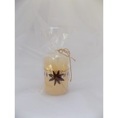 Díszített gyertya  Ø:6x8cm