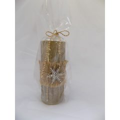 Díszített gyertya  Ø:5x12cm