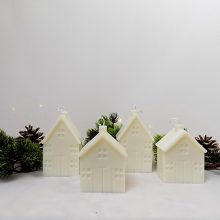 Ház formájú adventi gyertya (4 db/csom)