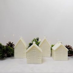 Ház formájú adventi gyertya (4 db/csom)