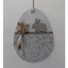 Fa tojás falidísz, ajtódísz  24x18cm  /k1/