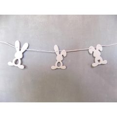 Kerámia nyuszifüzér, ablakdísz