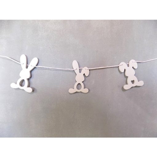 Kerámia nyuszifüzér, ablakdísz