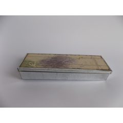 Bádog  doboz , levendulás 24,5x8x4cm  /k1/+