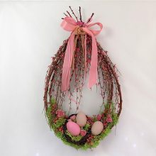 Húsvéti ajtódísz tojással 46x26 cm