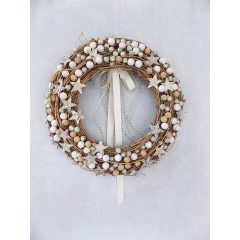 Karácsonyi ajtódísz, bogyókkal ∅:32cm