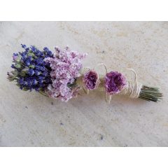 Nyári virágcsokor ajtó/falidísz 10x26cm 