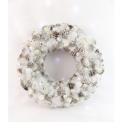   "Hópihécske" karácsonyi ajtódísz, kopogtató,  ∅:30 cm  /k1/