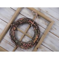 Fa ablakkeret koszorrúval 41x57 Ø:32
