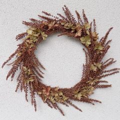 Őszi ajtódísz/kopogtató hortenziával. ∅:36-50cm