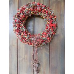 Variálható, 2 évszak ajtódísz ősz/tél ∅:36cm