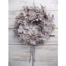 Variálható, 2 évszak ajtódísz ősz/tél ∅:40cm