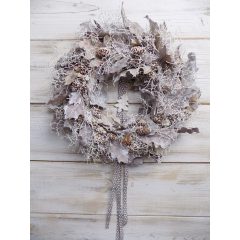 Variálható, 2 évszak ajtódísz ősz/tél ∅:40cm