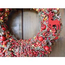 Variálható, 2 évszak ajtódísz ősz/tél ∅:36cm  /k1/