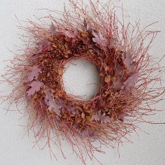 Őszi ajtódísz/kopogtató hortenziával. ∅:36-50cm 