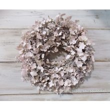 Festett szárított hortenzia koszorú ∅:36cm