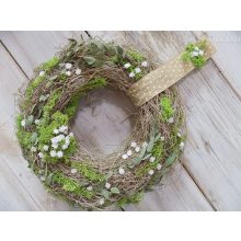 Tavaszi koszorú/ajtódísz, természetes ∅:33 