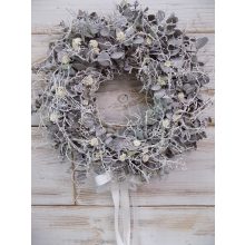"Shabby chic" ajtódísz/falidísz eukaliptusz ∅:27-30cm 