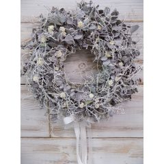   "Shabby chic" ajtódísz/falidísz eukaliptusz ∅:27-30cm 