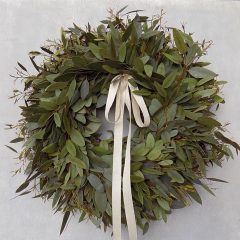 Eukaliptusz koszorú, természetes. ∅:45 cm
