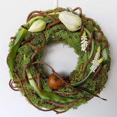 Tavaszi koszorú, ajtódísz, ∅:30cm