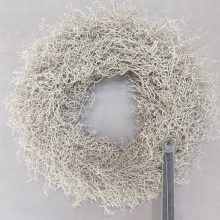 Snabby chic ajtódísz, kétféle dekorációval.Ø::45 cm