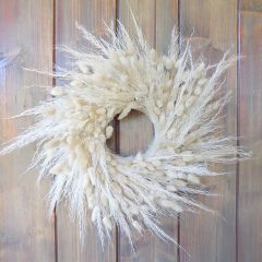 Natur ajtódísz, pampafű, lagurus. ∅:35-50 cm