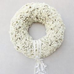 Fehér sóvirág koszorú  ∅:33 cm 