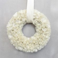 Capblume szárazvirág koszorú, velúr szalaggal ∅:25 cm