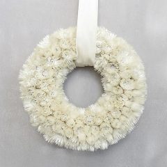 Capblume szárazvirág koszorú, velúr szalaggal ∅:25 cm