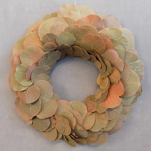 Természetes ajtódísz levelekből