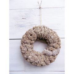 Óarany karácsonyi ajtódísz, természetes ∅:28cm  /k1/