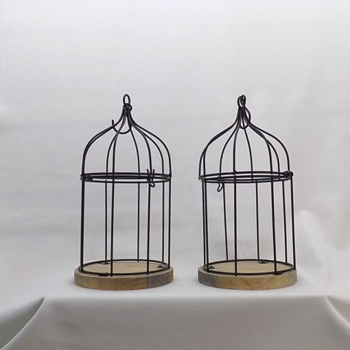 Kalitka fekete, fém /fa (2db/csomag) Ø:12-13 x 25 